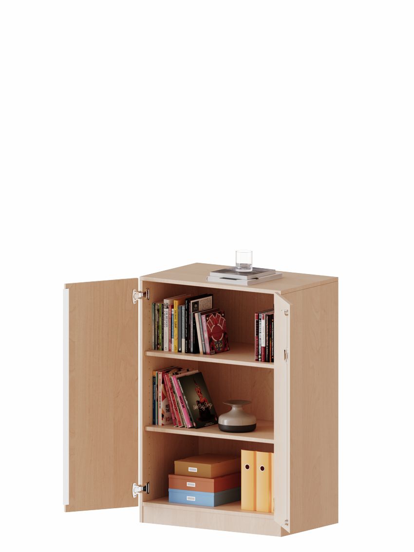 Schrank zweitürig 3 OH, ohne MW, 2 Breiten, 4 Dekore